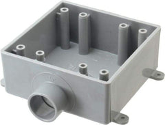 Thomas & Betts - 2 Gang, (1) 3/4" Knockout, PVC Rectangle Switch Box - 117.35mm Overall Height x 142.24mm Overall Width x 50.29mm Overall Depth, Weather Resistant - Strong Tooling