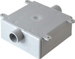 Thomas & Betts - 2 Gang, (2) 1/2" Knockouts, PVC Square Switch Box - 4.62" Overall Height x 4.62" Overall Width x 1.98" Overall Depth, Weather Resistant - Strong Tooling