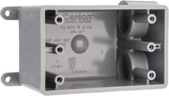 Thomas & Betts - 1 Gang, (2) 3/4" Knockouts, PVC Rectangle Junction Box - 115.3mm Overall Height x 98.4mm Overall Width x 61.5mm Overall Depth, Weather Resistant - Strong Tooling