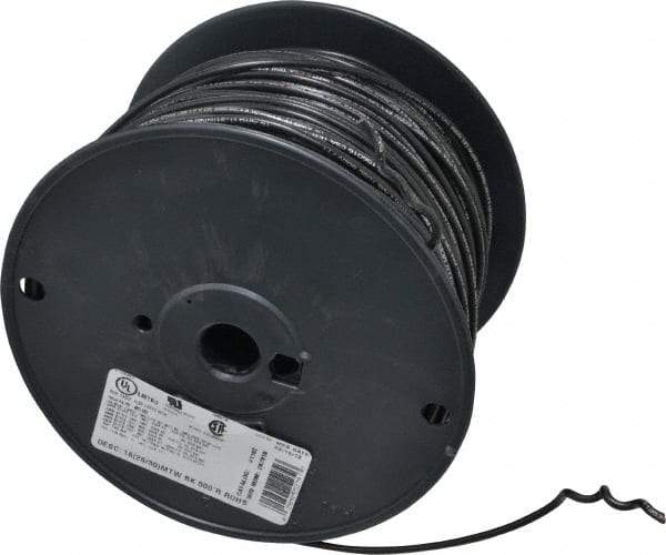 Southwire - 16 AWG, 26 Strand, Black Machine Tool Wire - PVC, Acid, Moisture and Oil Resistant, 500 Ft. Long - Strong Tooling