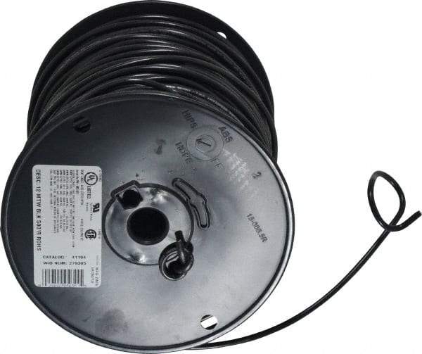 Southwire - 12 AWG, 65 Strand, Black Machine Tool Wire - PVC, Acid, Moisture and Oil Resistant, 500 Ft. Long - Strong Tooling