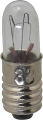 Value Collection - 1.12 Watt, 28 Volt, Incandescent Miniature & Specialty T1-3/4 Lamp - Midget Screw Base, 1 to 1.999 Equivalent Range, Warm (1,000 to 3,000), Dimmable, 1-1/4" OAL - Strong Tooling