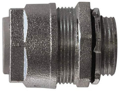 O-Z/Gedney - 0.3 to 0.4" Cable Capacity, Liquidtight, Straight Strain Relief Cord Grip - 5/8 NPT Thread, 1-1/4" Long, Iron - Strong Tooling