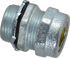 O-Z/Gedney - 0.4 to 1/2" Cable Capacity, Liquidtight, Straight Strain Relief Cord Grip - 3/4 NPT Thread, 1-3/16" Long, Iron - Strong Tooling