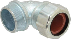 Thomas & Betts - 1 to 1-3/16" Cable Capacity, Liquidtight, Elbow Strain Relief Cord Grip - 1-1/2 NPT Thread, Iron - Strong Tooling