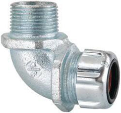 Thomas & Betts - 0.62 to 3/4" Cable Capacity, Liquidtight, Elbow Strain Relief Cord Grip - 3/4 NPT Thread, Iron - Strong Tooling