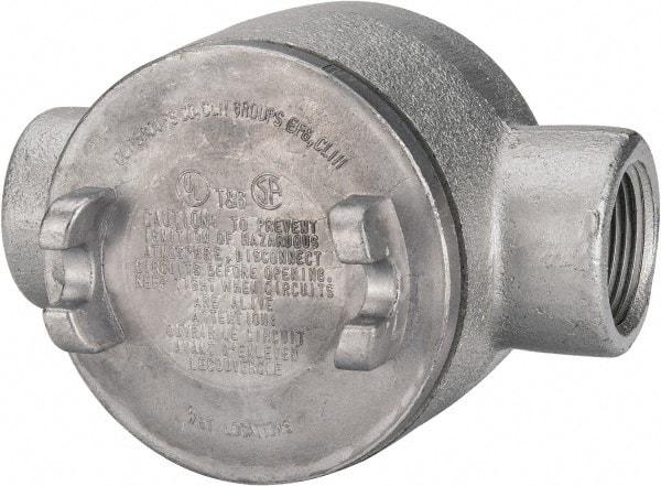 Thomas & Betts - (2) 1" Knockouts, Iron Round GUAC - 3-1/2" Overall Width x 2.31" Overall Depth - Strong Tooling