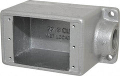 Thomas & Betts - 1 Gang, (1) 3/4" Knockout, Iron Rectangle Device Box - 2-3/4" Overall Width - Strong Tooling