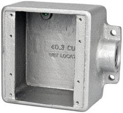 Thomas & Betts - 2 Gang, (1) 3/4" Knockout, Iron Rectangle Device Box - Zinc Plated - Strong Tooling