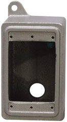 O-Z/Gedney - 1 Gang, 1/2" Knockouts, Iron Rectangle Device Box - Aluminum Enamel, Zinc Electroplated - Strong Tooling