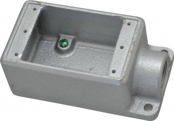 Thomas & Betts - 1 Gang, (1) 3/4" Knockout, Iron Rectangle Device Box - 2-3/4" Overall Width x 2" Overall Depth - Strong Tooling