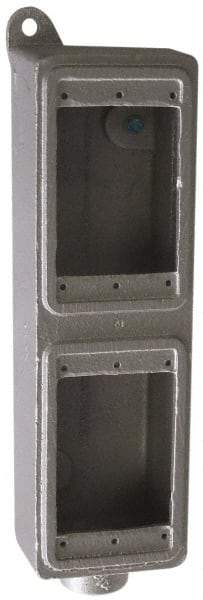 O-Z/Gedney - 1 Gang, 3/4" Knockouts, Iron Rectangle Device Box - Aluminum Enamel, Zinc Electroplated - Strong Tooling