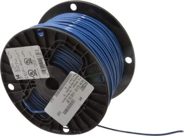 Southwire - THHN/THWN, 14 AWG, 15 Amp, 500' Long, Solid Core, 1 Strand Building Wire - Blue, Thermoplastic Insulation - Strong Tooling