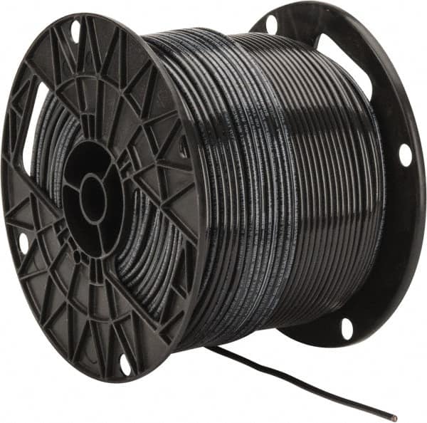 Southwire - THHN/THWN, 12 AWG, 20 Amp, 500' Long, Solid Core, 1 Strand Building Wire - Black, Thermoplastic Insulation - Strong Tooling