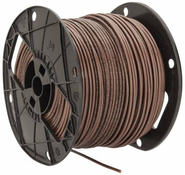 Southwire - THHN/THWN, 12 AWG, 20 Amp, 500' Long, Solid Core, 1 Strand Building Wire - Brown, Thermoplastic Insulation - Strong Tooling