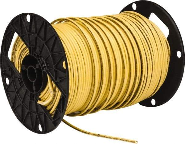 Southwire - THHN/THWN, 10 AWG, 30 Amp, 500' Long, Solid Core, 1 Strand Building Wire - Yellow, Thermoplastic Insulation - Strong Tooling