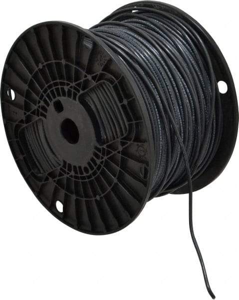 Southwire - THHN/THWN, 14 AWG, 15 Amp, 500' Long, Stranded Core, 19 Strand Building Wire - Black, Thermoplastic Insulation - Strong Tooling