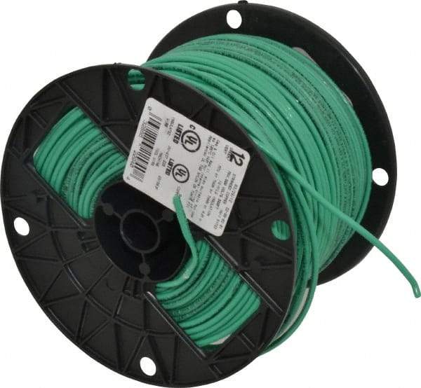 Southwire - THHN/THWN, 12 AWG, 20 Amp, 500' Long, Stranded Core, 19 Strand Building Wire - Green, Thermoplastic Insulation - Strong Tooling