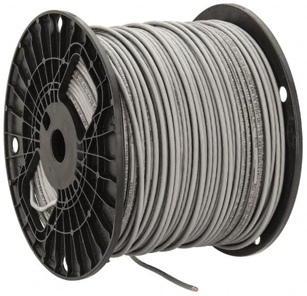 Southwire - THHN/THWN, 12 AWG, 20 Amp, 500' Long, Stranded Core, 19 Strand Building Wire - Gray, Thermoplastic Insulation - Strong Tooling