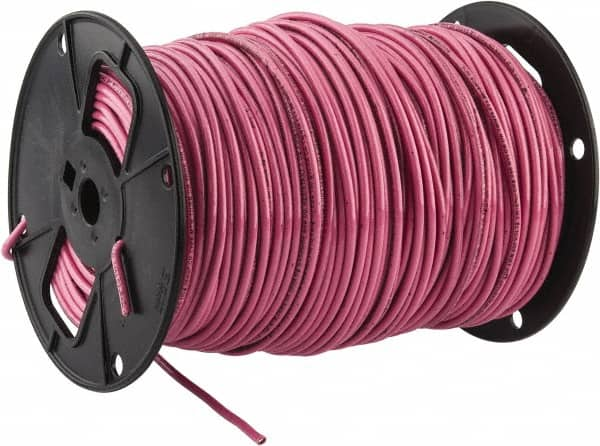 Southwire - THHN/THWN, 10 AWG, 30 Amp, 500' Long, Stranded Core, 19 Strand Building Wire - Pink, Thermoplastic Insulation - Strong Tooling