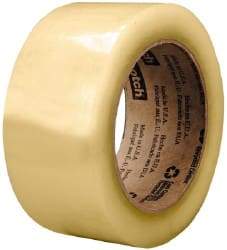 3M - 2" x 110 Yd Clear Rubber Adhesive Sealing Tape - Polypropylene Film Backing, 2.6 mil Thick, 60 Lb Tensile Strength, Series 3073 - Strong Tooling