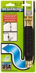 Made in USA - For 1-1/2 to 3 Inch Pipe, 6-3/8 Inch Cable Length, Handheld, Manual and Hand Drain Cleaner - Rubber Drum - Strong Tooling