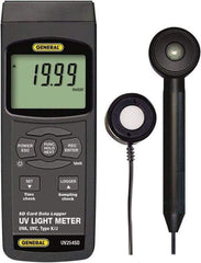 General - 9 Volt Battery, LCD Display, Light Meter - 4 Accuracy, Compatible with UVA, UVC Lighting, SD Card - Strong Tooling