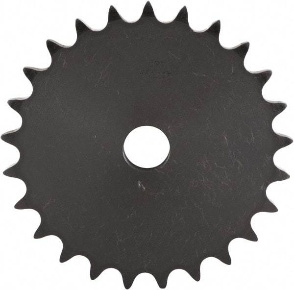 U.S. Tsubaki - 34 Teeth, 1/2" Chain Pitch, Chain Size 40, "A" Plate Roller Chain Sprocket - 19/32" Bore Diam, 5.419" Pitch Diam, 5.7" Outside Diam - Strong Tooling