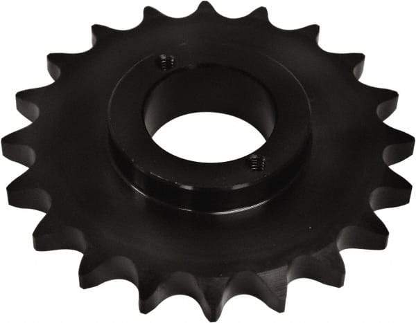 U.S. Tsubaki - 14 Teeth, 1-1/4" Chain Pitch, Chain Size 100, Split Taper Sprocket - 5.618" Pitch Diam, 6.23" Outside Diam - Strong Tooling