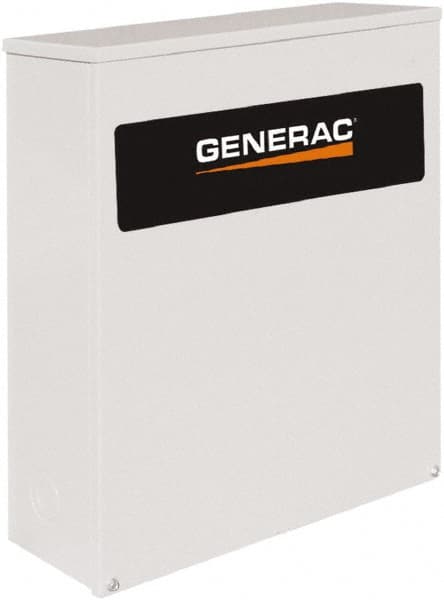 Generac Power - 3 Phase, 277/480 Input Volt, 400 Amp, Automatic Transfer Switch - 3R NEMA Rated, Steel, 30.1 Inch Wide x 13.1 Inch Deep x 48.1 Inch High, Automatic Exerciser, Electrically Operated, IEC 60947-6-1 - Strong Tooling