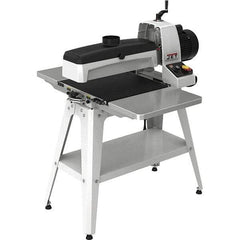 Jet - 5" Diam x 18" Long, Single Phase Floor Drum Sanding Machine - 1/32" Sanding Depth, 1/32 to 3" Thick x 32" Wide Workpiece - Strong Tooling