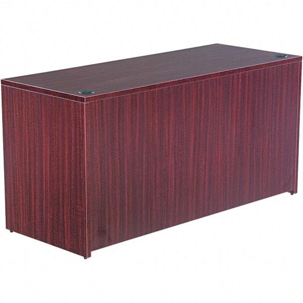 ALERA - 59.13" Long x 29.63" High x 23.63" Deep, Credenza - Mahogany (Color), Woodgrain Laminate - Strong Tooling