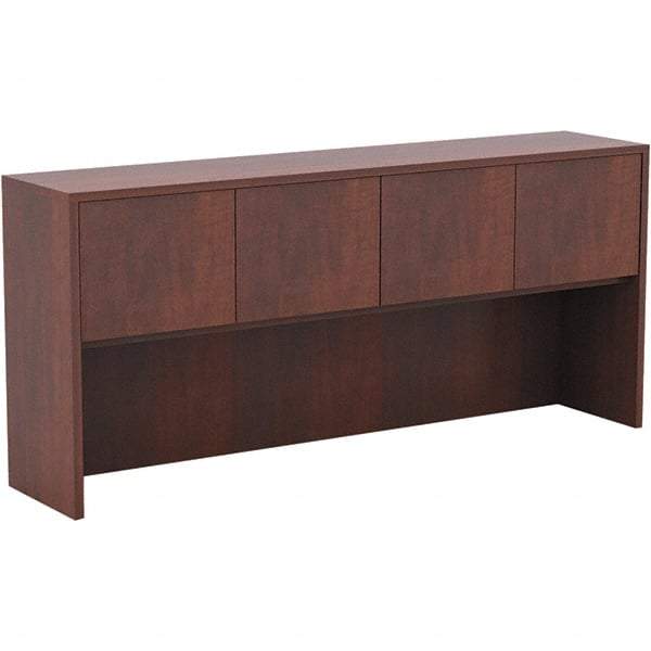 ALERA - 70.63" Long x 35-1/2" High x 15" Deep, Kneespace Credenza - Medium Cherry, Woodgrain Laminate - Strong Tooling