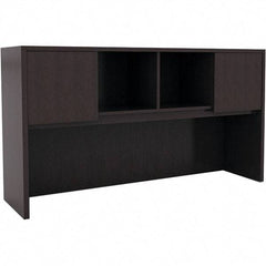 ALERA - 58.88" Long x 35-1/2" High x 15" Deep, Kneespace Credenza - Espresso (Color), Woodgrain Laminate - Strong Tooling