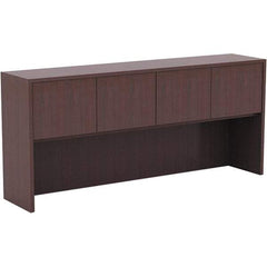 ALERA - 70.63" Long x 35-1/2" High x 15" Deep, Kneespace Credenza - Mahogany (Color), Woodgrain Laminate - Strong Tooling