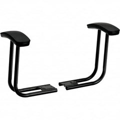 Hon - Black Adjustable T-Pad Arms - For HON ComforTask Series Swivel Task Chairs - Strong Tooling