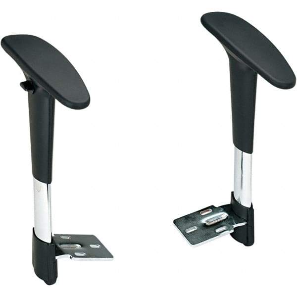 Safco - Black/Chrome Adjustable Arms - For Safco Metro Chairs Collection, Safco Metro Extended Height Chairs - Strong Tooling