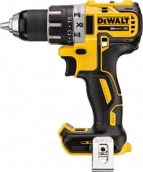 DeWALT - 20 Volt 1/2" Chuck Mid-Handle Cordless Drill - 0-500 & 0-2000 RPM, Keyless Chuck, Reversible, Lithium-Ion Batteries Not Included - Strong Tooling