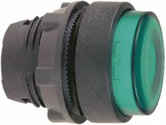 Schneider Electric - 22mm Mount Hole, Extended Straight, Pushbutton Switch Only - Round, Green Pushbutton, Illuminated, Maintained (MA) - Strong Tooling