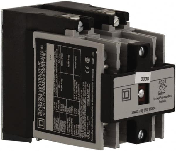 Square D - Electromechanical Screw Clamp General Purpose Relay - 20 Amp at 600 VAC, 2NO, 110 VAC at 50 Hz & 120 VAC at 60 Hz - Strong Tooling