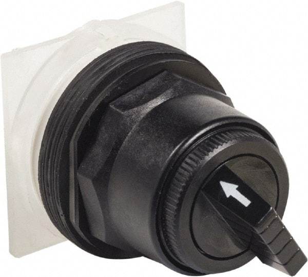 Schneider Electric - 1.18 Inch Mount Hole, 2 Position, Knob and Pushbutton Operated, Selector Switch Only - Black, Momentary (MO), without Contact Blocks, Anticorrosive, Weatherproof, Dust and Oil Resistant - Strong Tooling