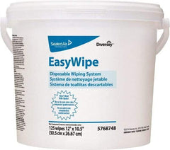 Diversey - Pre-Moistened General Purpose Wipes - Refill, 24-7/8" x 8-5/8" Sheet Size, White - Strong Tooling