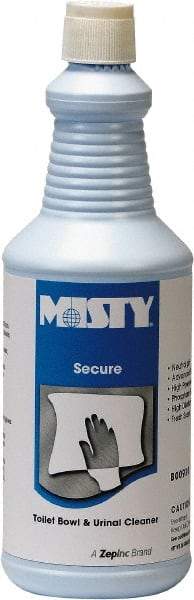 Misty - 32 oz Bottle Liquid Toilet Bowl Cleaner - Mint Scent, Disinfectant, Nonacidic, Toilets - Strong Tooling