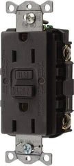 Hubbell Wiring Device-Kellems - 1 Phase, 5-15R NEMA, 125 VAC, 15 Amp, GFCI Receptacle - 2 Pole, Back and Side Wiring, Commercial Grade - Strong Tooling