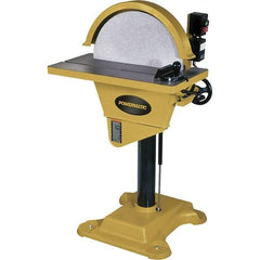 Jet - 20" Diam, 1,720 RPM, Single Phase Disc Sanding Machines - 10-1/2" Long Table x 27-1/2" Table Width, - Strong Tooling