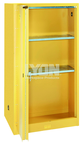Storage Cabinet - #5461 - 32 x 32 x 65" - 60 Gallon - w/2 shelves, bi-fold self-closing door - Yellow Only - Strong Tooling