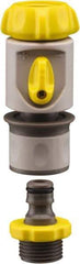 Nelson - 3/4-8 Garden Hose Coupler & Connector Set with Built-In Valve - Plastic, Female & Male Connector - Strong Tooling