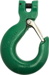 Campbell - 9/32 & 5/16" Chain Diam, 100 Chain Grade Clevis Hook - 5,700 Lb Capacity, 23/64" ID, 23/64" Pin Diam, 1-11/64" Hook Throat - Strong Tooling