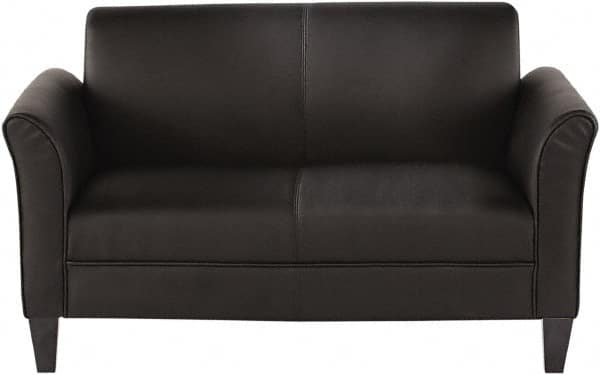 ALERA - Black Leather Guest Sofa - 55-1/2" Wide x 32" High - Strong Tooling