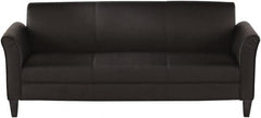 ALERA - Black Leather Guest Sofa - 77" Wide x 32" High - Strong Tooling